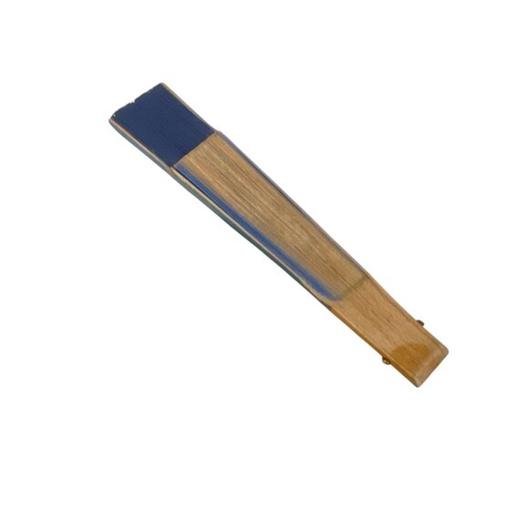 Vintage Handheld Folding Fan Spanish 1960s Flamenco Dancers Scene Blue Retro Fan - Picture 4 of 6